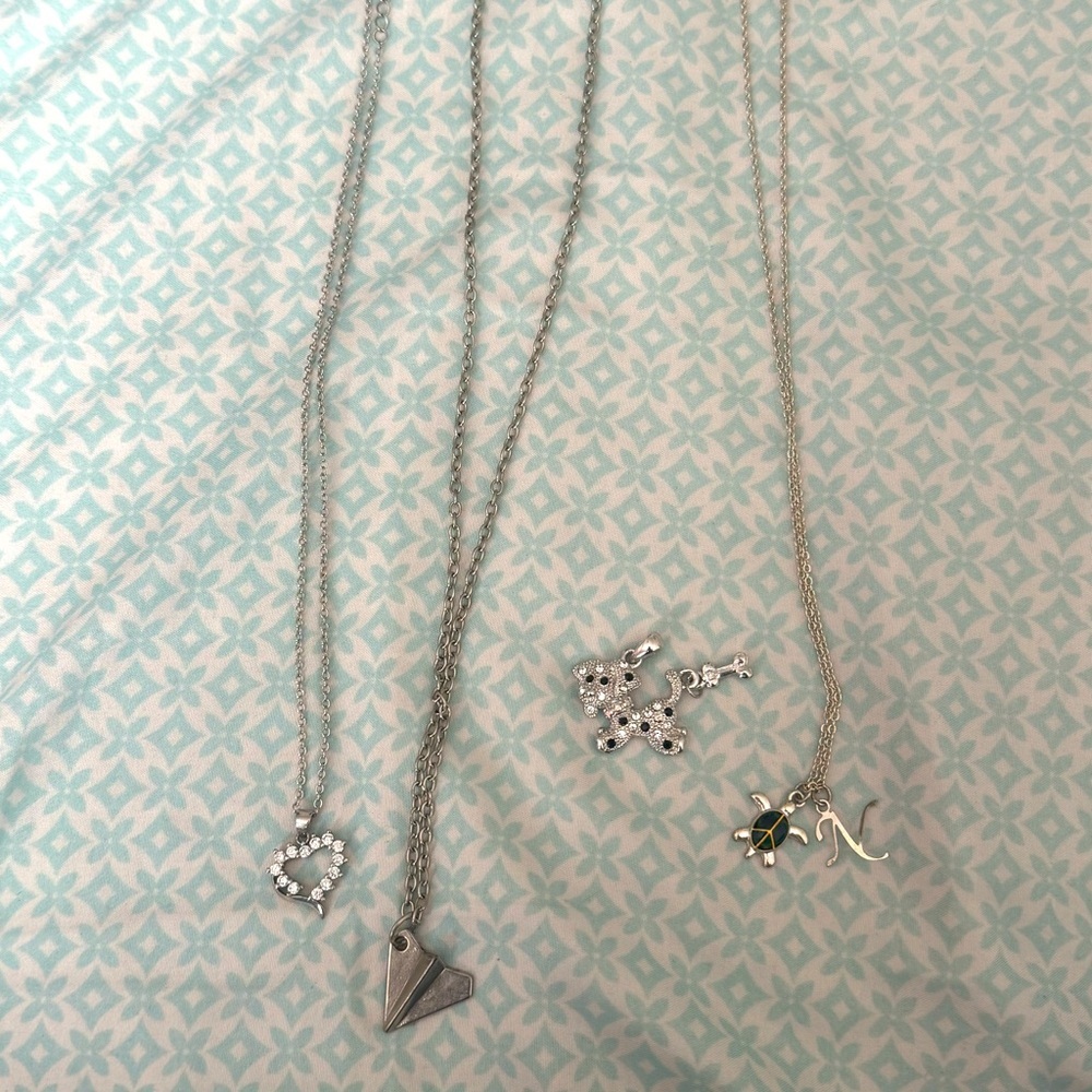 3 Necklaces + Charm